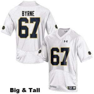 Notre Dame Fighting Irish Men's Jimmy Byrne #67 White Under Armour Authentic Stitched Big & Tall College NCAA Football Jersey YQA6399LM